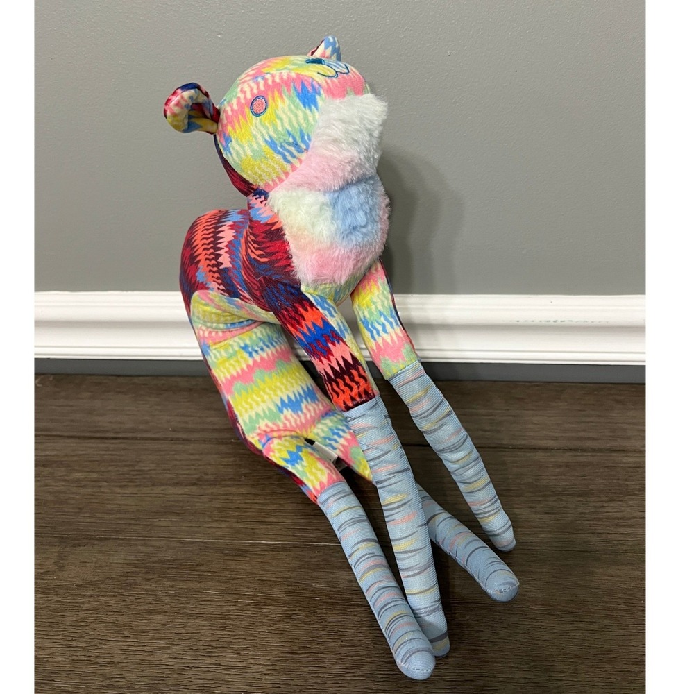 Meow Wolf Plush Colorful Animal Art Toy Stuffed Figure Kids Room Decor‎